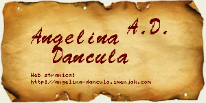 Angelina Dančula vizit kartica